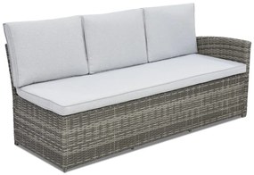 Hoekbank van kunststof rotan Monaco Garden Point grijs