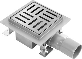 Lineaire afvoer REA CROSS Brush Steel 12x12