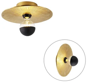 Oosterse plafondlamp goud rond - KongeOosters E27 Binnenverlichting Lamp
