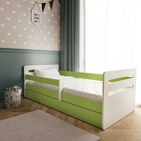 Peuter Groen Eenpersoonsbed Kami - Voor kinderen Kinderen Peuter Junior 5056231741828 Children's Beds Home, 140x80, Ja, Matras van schuim / latex van