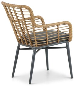 Tuinset 4 personen 180 cm Aluminium/Wicker Taupe De Laan Projects