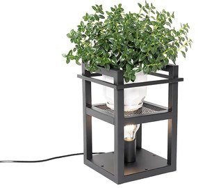 Industriële tafellamp zwart - Cage Rack