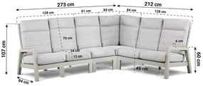 Hoek loungeset 6 personen Aluminium Taupe  Lifestyle Garden Furniture Evora