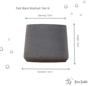 Pot Patt Black Washed
