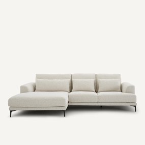 XL hoekbank links in bouclé stof, MARSILE