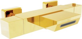 Mexen Cube thermostatische badkraan, goud - 77360-50
