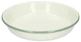 Bord pasta, emaille, groengrijs/wit,Ø 23 cm