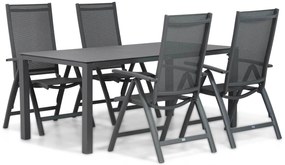 Tuinset 4 personen 180 cm Aluminium/Textileen /Aluminium/textileen Grijs Presto Vasto/Pallazo