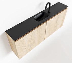 Mondiaz Ture 120cm toiletmeubel washed oak met wastafel urban midden 1 kraangat