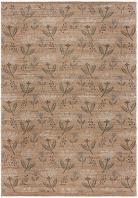 Handgeweven platvlecht jute vloerkleed Arriana Floral