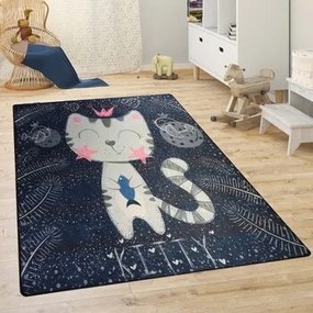 Kleden Blauw Mani Textile  Vloerkleed voor de kinderkamer