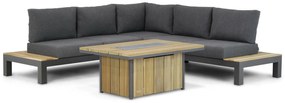 Loungeset 5 personen Aluminium/Teak Grijs Lifestyle Garden Furniture Ravalla/Seaside