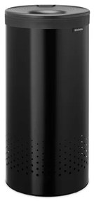 Brabantia Wasbox - 35 liter - kunststof deksel - uitneembare waszak - matt black/donker grijs 242342