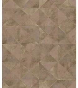 Noordwand Topchic Behang Graphic Shapes Facet metallic bruin