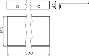 Clou Fold planchet 50cm chroom