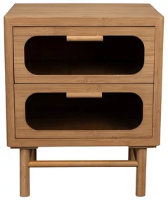 Dutchbone Caroun Bamboe Nachtkastje Retro Design - 45x38x54cm.