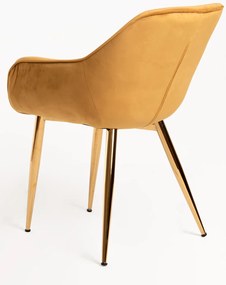 Zandel Gouden Fluwelen Stoel