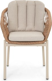 Tuinset 4 personen 160 cm Rope Taupe De Laan Projects