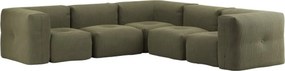 Soft Zitzak Indoor 5 Seater Hoekbank - Corduroy Olive