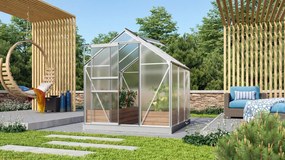 Vitavia Venus serre - 3,8m² - met 4 mm polycarbonaat - Aluminium