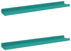 vidaXL Wandschappen 2 st 60x9x3 cm blauw