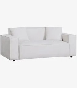 2-zits Bank In Chenille Basian Chenille Gebroken Wit - Sklum