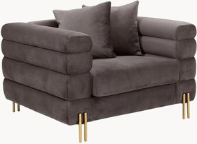 Handgemaakte fluwelen fauteuil York