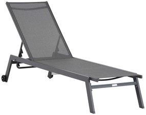 Lifestyle Garden Furniture Ultimate Ligbed Met Wiel Aluminium/textileen Grijs