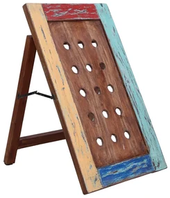 vidaXL Wijnrek voor 15 flessen 47x28x78 cm massief gerecycled hout