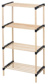Storage solutions Schoenenrek met 4 schappen 49x28x92,5 cm hout
