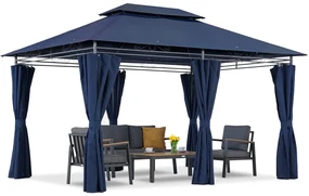 Marineblauw Ibiza tuinpaviljoen 3x4m Garden Point