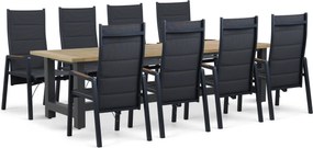 Tuinset 8 personen 300 cm Aluminium Grijs Lifestyle Garden Furniture Essence/San