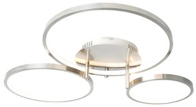 Moderne plafondlamp staal incl. LED en dimmer- Rondas