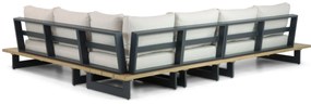 Hoek loungeset 6 personen Aluminium Grijs  Lifestyle Garden Furniture Azzurro
