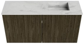 Mondiaz Joya DLux 80cm toiletmeubel shadow met wastafel faye rechts zonder kraangat opalo