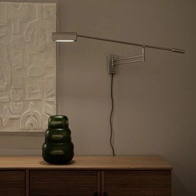 Scharnierende wandlamp, satijn nikkel, Phili