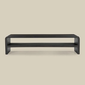 Open Tv-meubel Gebogen Hout - 180x45x45cm.