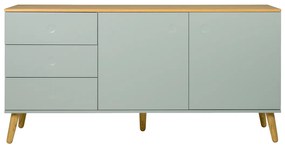 Tenzo Dot Scandinavisch Dressoir Groen Met Eiken - 162x43x79cm.