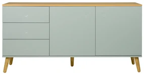 Tenzo Dot Scandinavisch Dressoir Groen Met Eiken - 162x43x79cm.