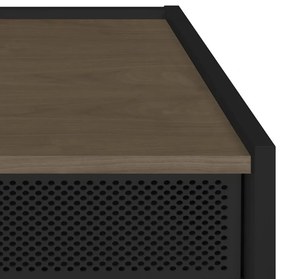 TemaHome Radio Zwart Tv-meubel Met Walnoot Blad - 160x43x60cm.