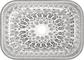 Mexen Rita opzetwastafel 45 x 32 cm, wit/zwart patroon - 21084586