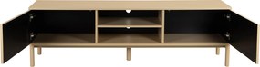 Mat Beige Tv-meubel Met Ribbels - 180x40x55cm.
