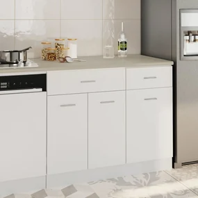 vidaXL Aanrechtblad 100x60x2,8 cm spaanplaat crèmekleurig