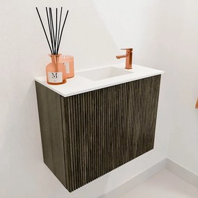 Mondiaz Joya 50cm toiletmeubel shadow met wastafel faye rechts 1 kraangat talc