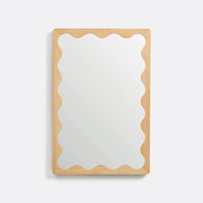 Spiegel met golvend frame, hoogte 91 cm, Lia