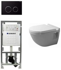 Duravit Philippe Starck 3 toiletset vlakspoel inbouwreservoir set bedieningsplaat sigma20 zwart 0314994/0314757/0701131/sw53746/