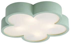 Kinder plafondlamp groen met wit - Lucille