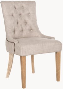 Gestoffeerde stoelen Abby met berkenhouten poten, 2-delig