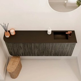 Mondiaz Joya 110cm toiletmeubel ronding links shadow met wastafel faye rechts 1 kraangat urban