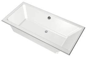 Xenz Kristal Ligbad - 160x75x48 - afvoer Midden - acryl - wit 6984-01